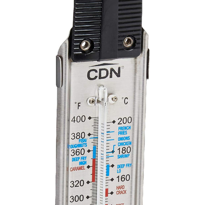 CDN ProAccurate Candy and Deep Fry Ruler Thermometer, Stainless Steel