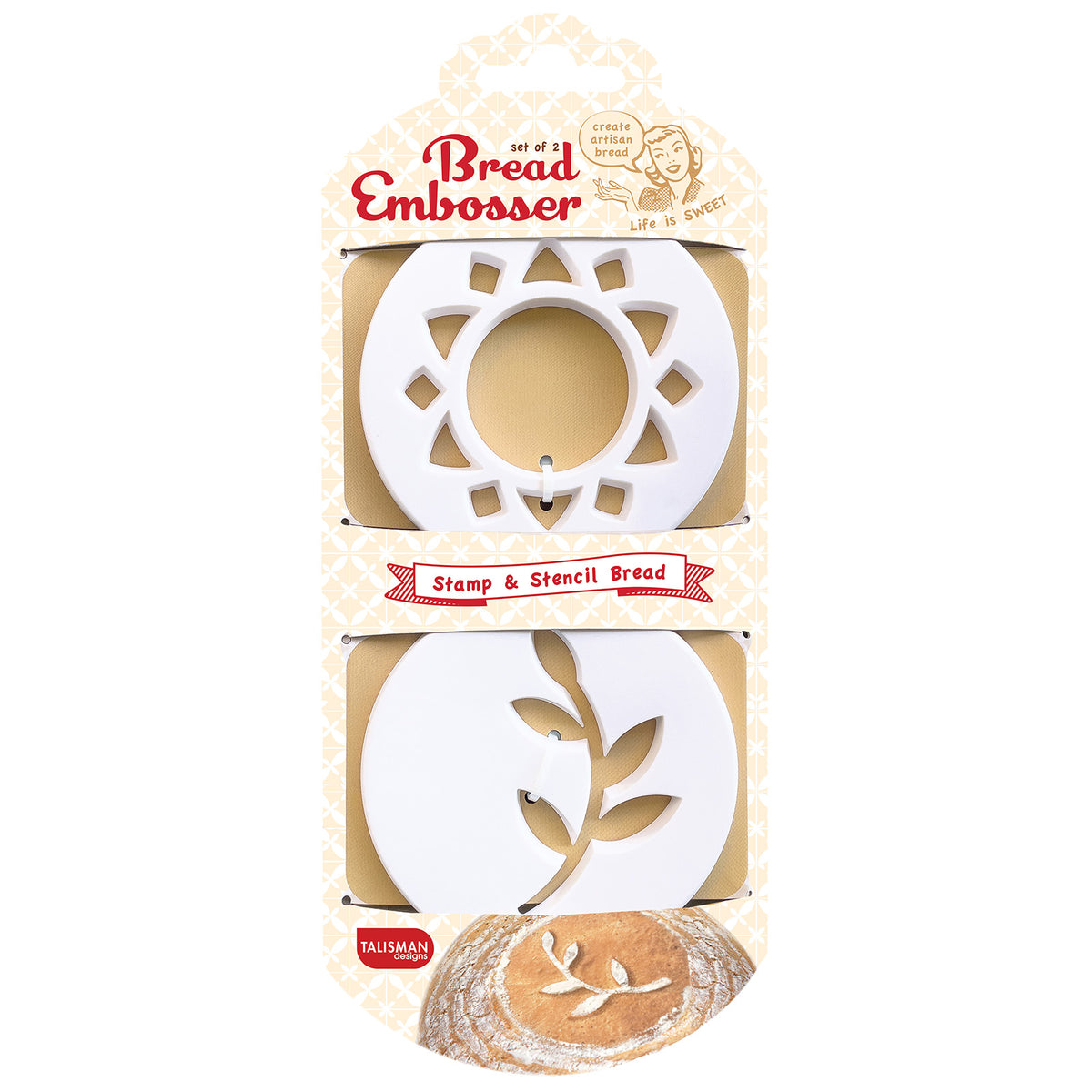 Talisman Designs Pie Crust and Cookie Dough Plunger Cutters, 4-Piece Set