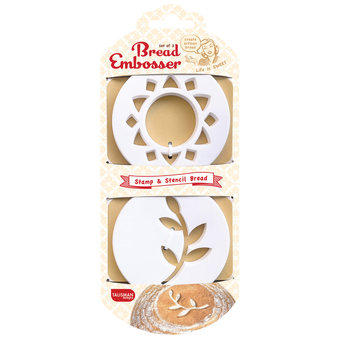 Talisman Designs Decorating Bread Embossers, Set of 2, White