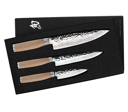 Shun Premier Blonde 3 Piece Essential Knife Set - Paring, Utility, Chef's