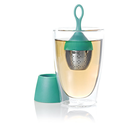 AdHoc Floatea Floating Tea Infuser with Stand, Turquoise