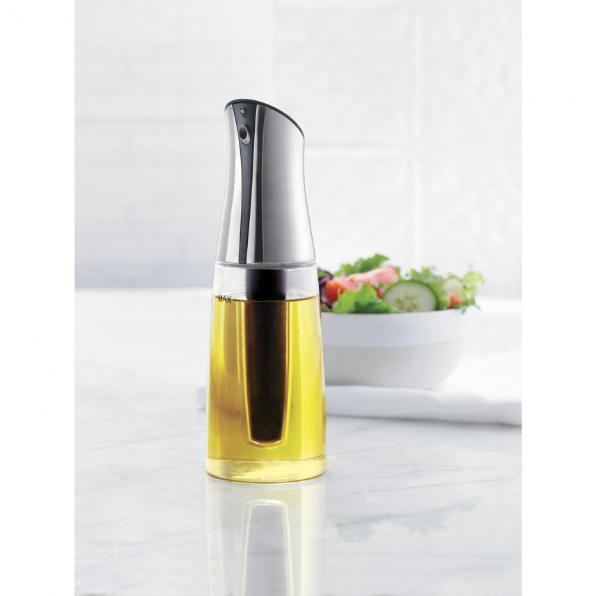 Lekue Oil and Vinegar Dispenser Bottle Set, 13.5 oz, Set of 2, 1