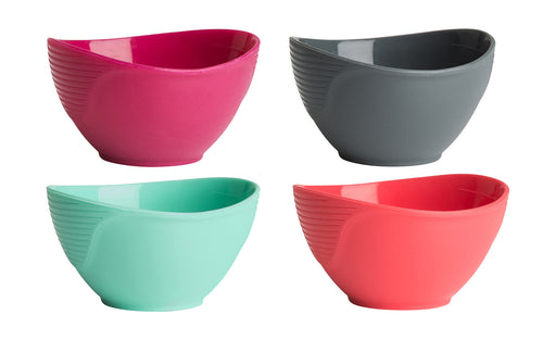 Trudeau Two-tone Nesting Mixing Bowls - Set of 3 - Red, Green