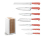 Wusthof Classic 8 Piece Knife Block Set, Coral Peach