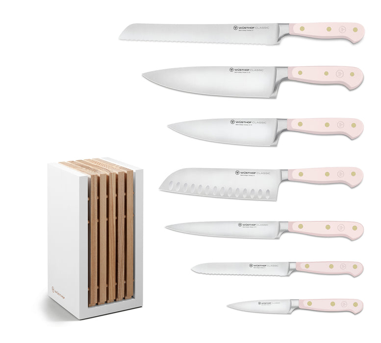 Wusthof Classic 8 Piece Knife Block Set, Pink Sea Salt