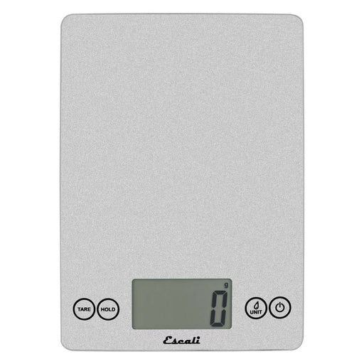 Escali Arti Glass 15 lb Digital Kitchen Scale, Shiny Silver