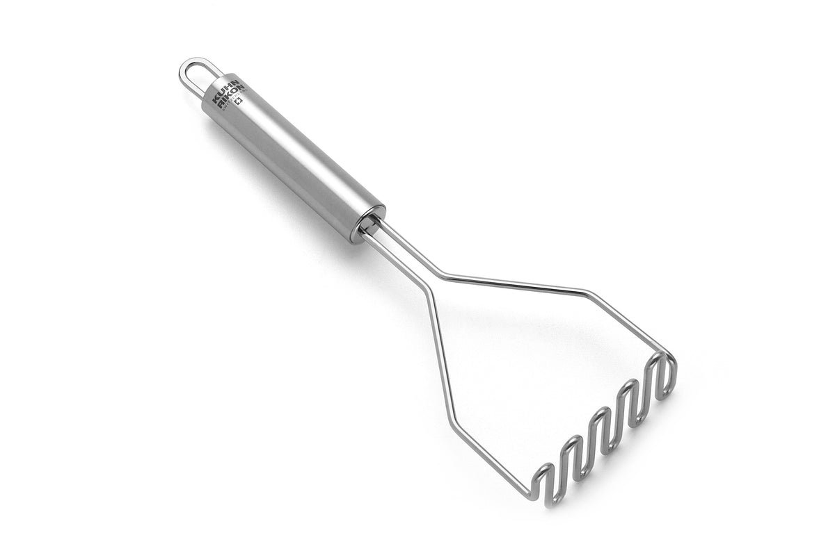 HIC Potato and Vegetable Masher, Single-Wire with Comfortable Wooden  Handle, 9.75-Inches