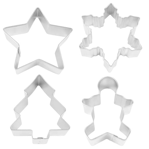 R&M International 4 Piece Christmas Cookie Cutter Set