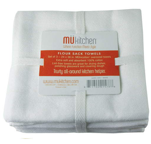 Caldo | Contrast 100% Cotton Kitchen Towels - 4 Set Red