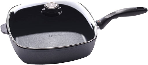 Swiss Diamond Nonstick Square Saute Pan with Lid, 5 qt