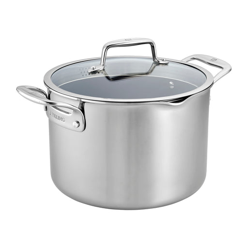 Zwilling Clad CFX 8-qt Stainless Steel Ceramic Nonstick Stock Pot