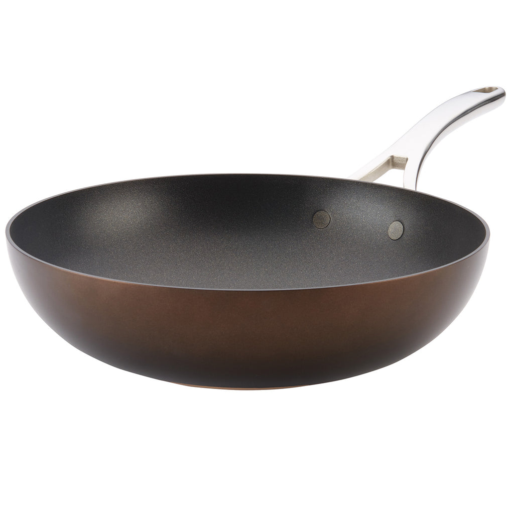 Anolon Advanced Home Hard Anodized 14 Wok with Lid and Side