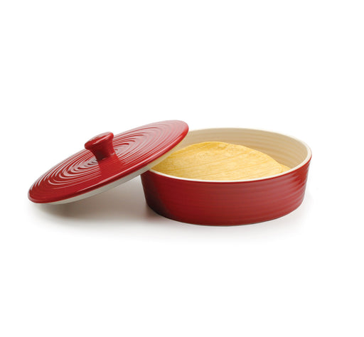 RSVP Tortilla Warmer Stoneware Tortilla Warmer,  8-Inch, Red